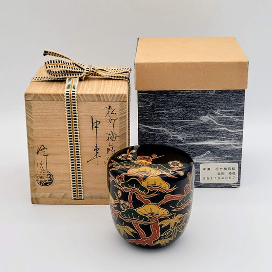 Matcha natsume avec motif Shochikubai 松竹梅 Sakata Minetosh