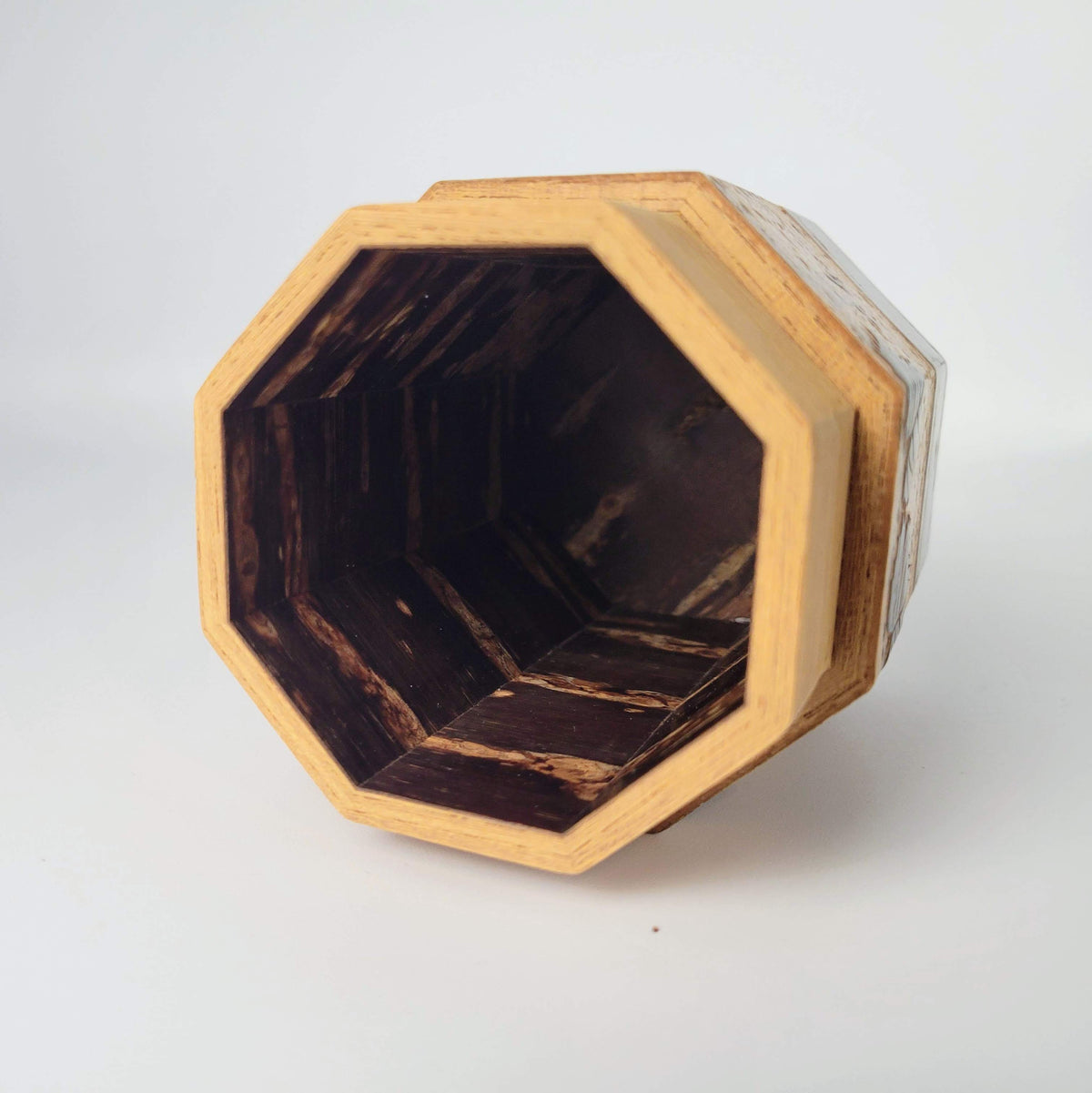 Boîte à thé japonaise chazutsu - Sakura Kawa - Motif raisin - Ensemble de trois pièces