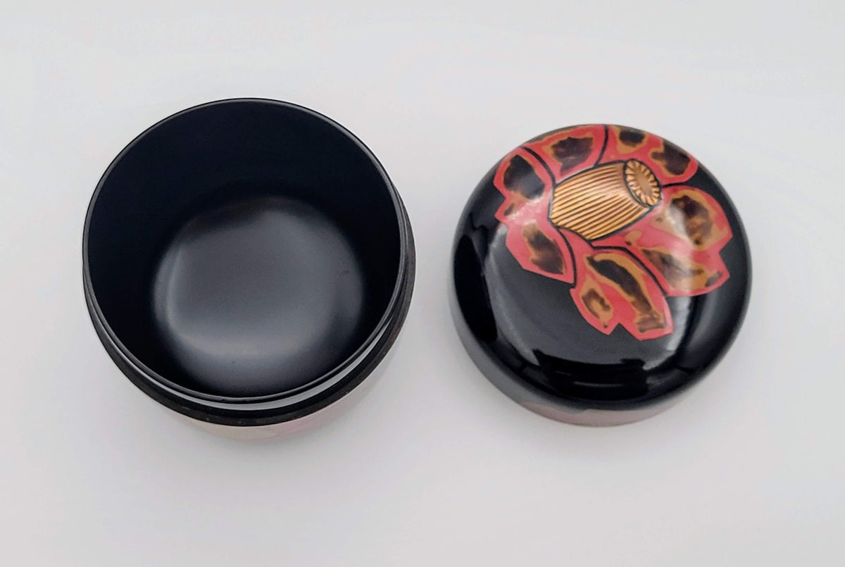Camélia usucha natsume 椿紋薄茶器 Oshita Kosen