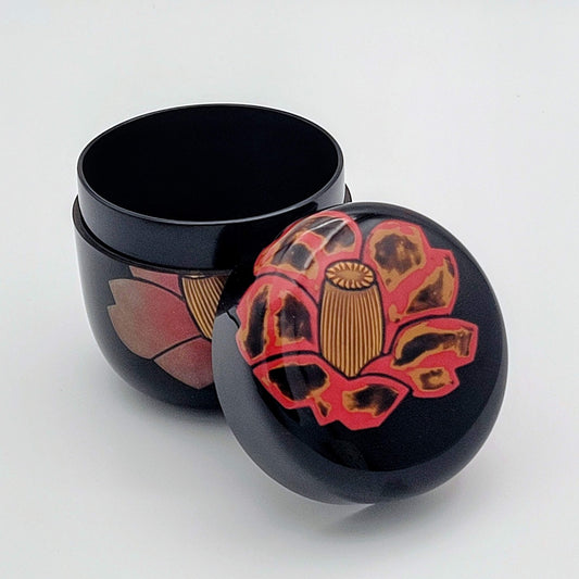 Camélia usucha natsume 椿紋薄茶器 Oshita Kosen